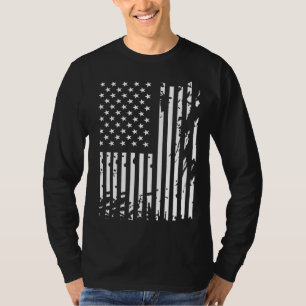 Camiseta Día de la Bandera AmericanaBandera USA desgastada