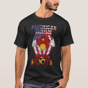 Camiseta Día de la Bandera de Hmong Miao Orgulloso Estados