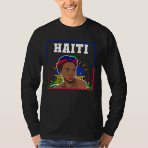 Camiseta Día de la bandera haitiana Mujer orgullosa Ayiti N