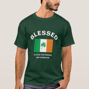 Camiseta Día de la bandera irlandesa bendecida 
