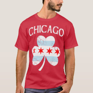 Camiseta Día de la Bandera Irlandesa de Chicago Shamrock St