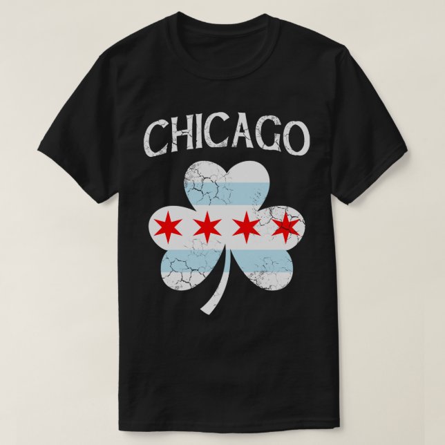 Camiseta Día de la Bandera Irlandesa de Chicago Shamrock St (Diseño del anverso)