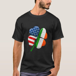 Camiseta Día de la Bandera Irlandesa de la Bandera Norteame