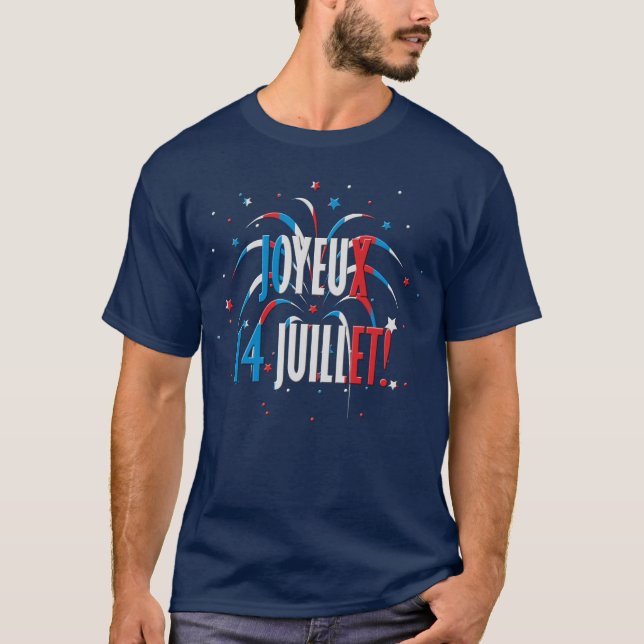 Camiseta Día de la Bastilla Joyeux 14 Juillet (Anverso)