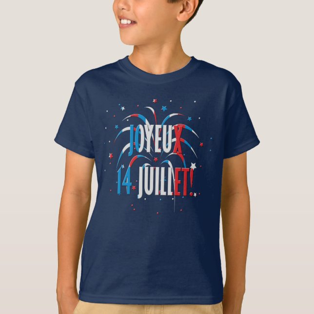 Camiseta Día de la Bastilla Joyeux 14 Juillet (Anverso)