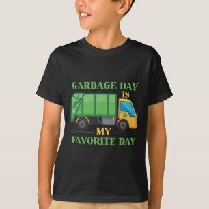 Camiseta Día de la basura Niños reciclando camiones de basu