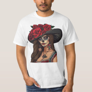 Camiseta Día de la Bella Muerta - Arte de la Calavera del A