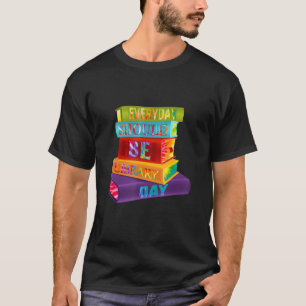 Camiseta Día de la Biblioteca Diario Tiedye Bookworm Leer l