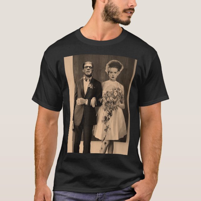 Camiseta Día de la Boda Dapper Frankenstein - Hallowee Mons (Anverso)