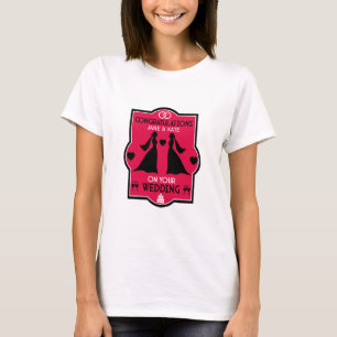 Camiseta Día de la boda de Chicas homosexuales