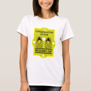Camiseta Día de la boda de Chicas homosexuales