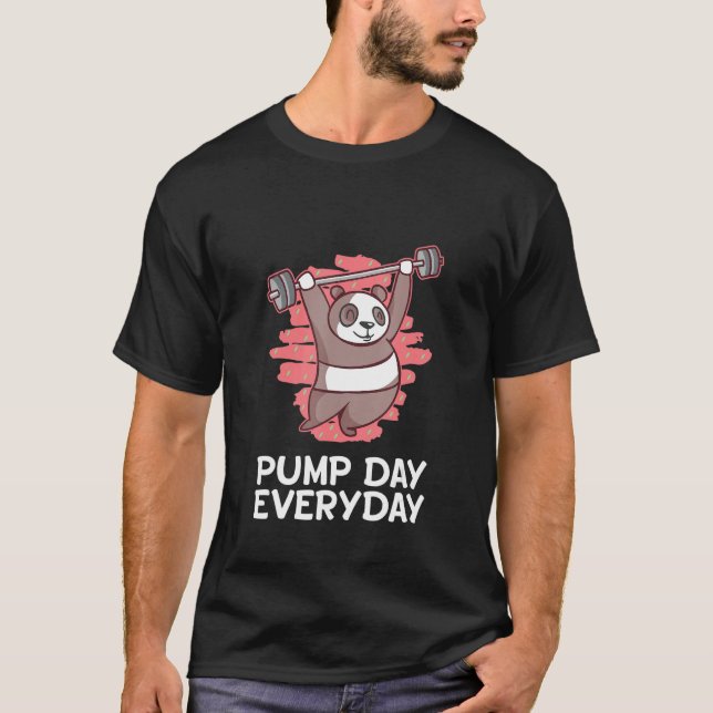 Camiseta Día de la Bomba Humor de entrenamiento diario Gimn (Anverso)