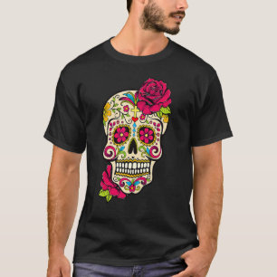 Camiseta Día de la Calavera Azucarera del Día Muerto de Los