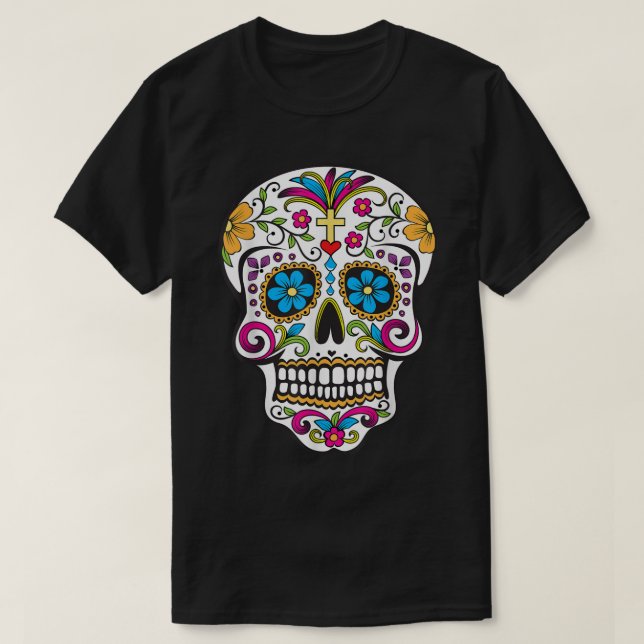 Camiseta Día de la Calavera del Azúcar Muerto (Diseño del anverso)