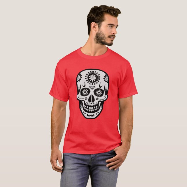 Camiseta Día de la Calavera del Azúcar Muerto en México (Anverso completo)