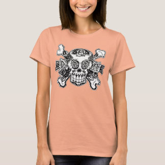 Camiseta Día de la Calavera Muerta y los huesos cruzados
