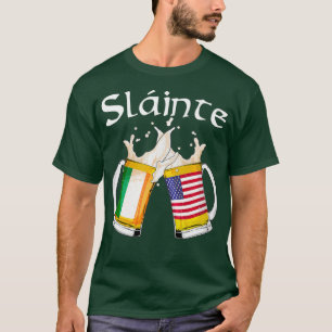 Camiseta Día de la Cerveza con Bandera Americana en Gaélico