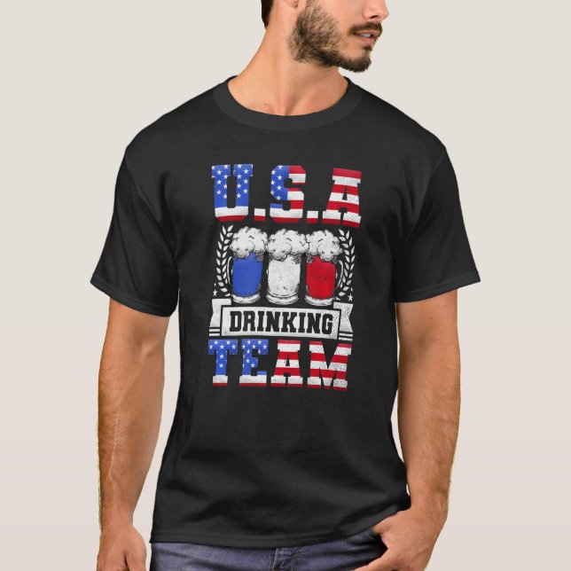 Camiseta Día De La Cerveza Del Equipo De Bebidas De Estados (Anverso)