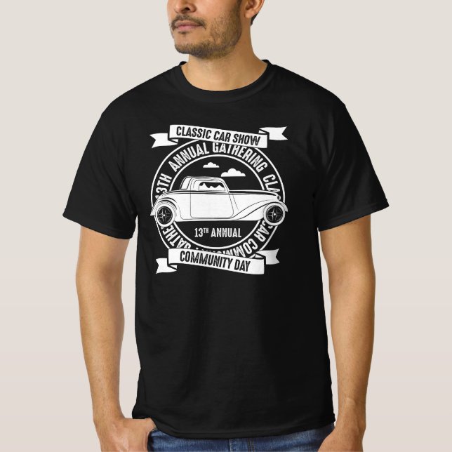 Camiseta Día de la comunidad de espectáculos de autos clási (Anverso)