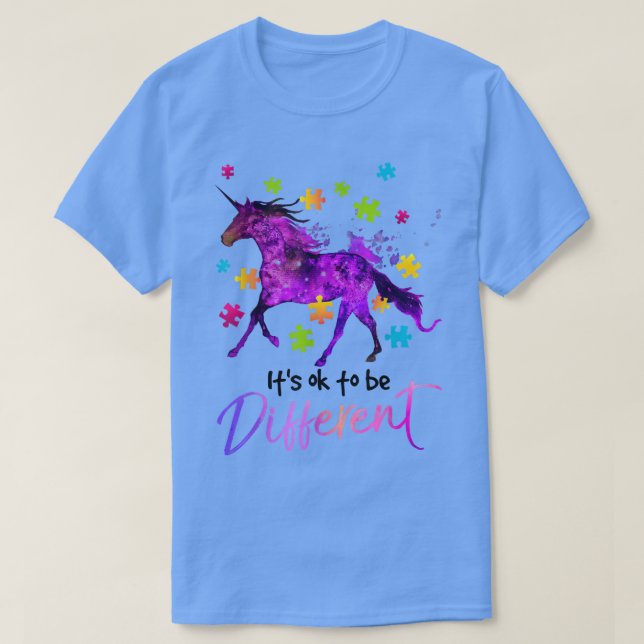 Camiseta Día de la Conciencia del Autismo Regalo Unicornio, (Diseño del anverso)