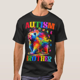 Camiseta Día de la conciencia sobre el autismo hermano oso