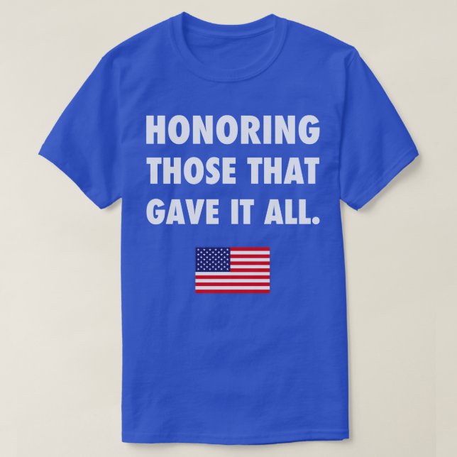 Camiseta Día de la Conmemoración Veteranos de Guerra Regalo (Diseño del anverso)