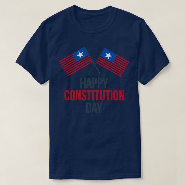 Camiseta Día de la Constitución Feliz (Diseño del anverso)