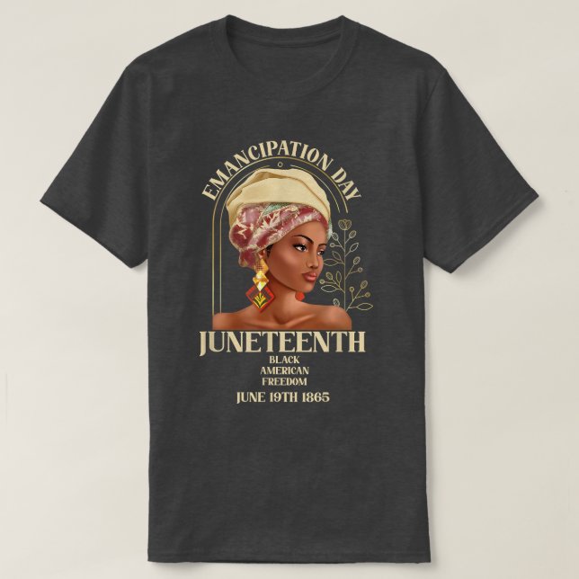 Camiseta Día de la Emancipación 1 de junio de 1865 Libertad (Diseño del anverso)