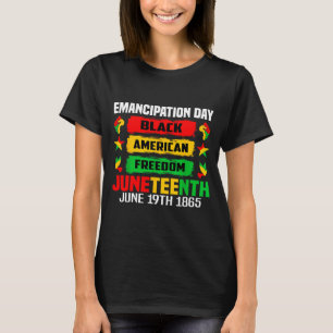 Camiseta Día de la emancipación de Juneteenth negro 19 de j