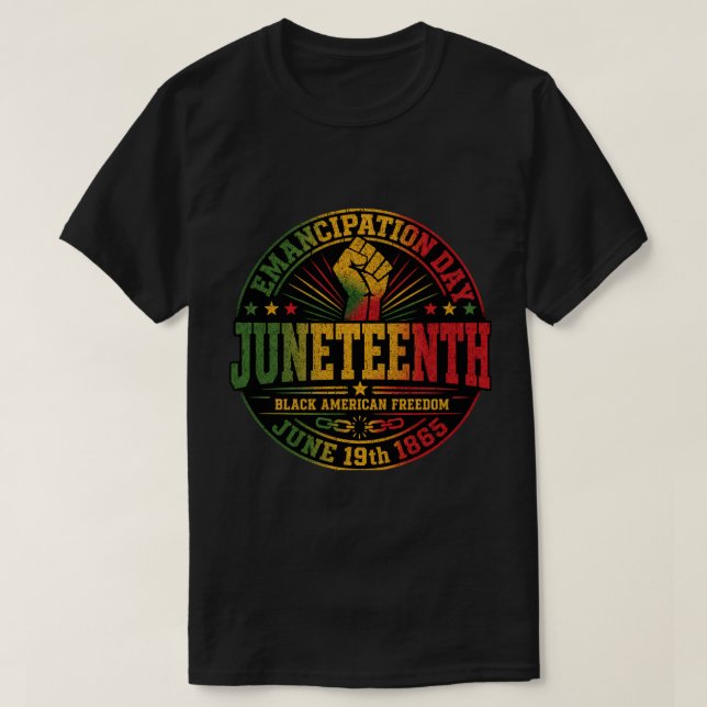 Camiseta Día de la Emancipación Juneteenth 1865 (Diseño del anverso)