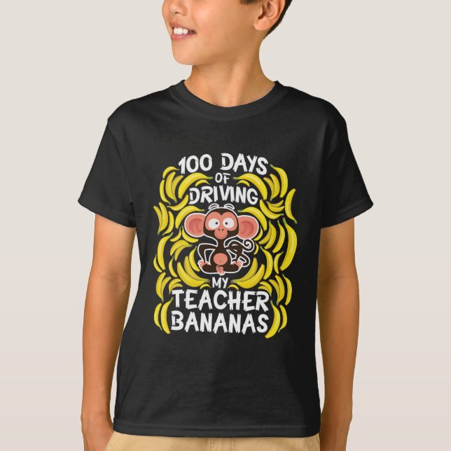 Camiseta Día De La Escuela 100 Días De Conducir A Mi Profes (Anverso)