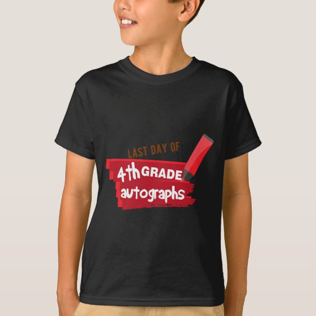 Camiseta Día De La Escuela Autografo Elemental De Cuarto Gr (Anverso)