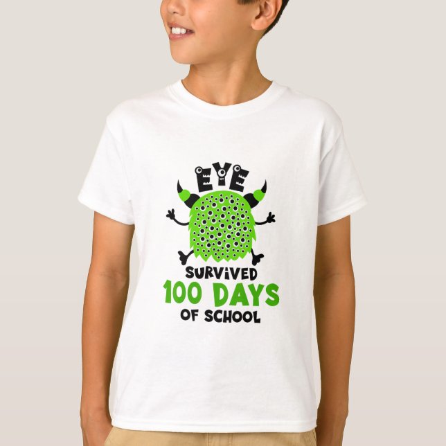 Camiseta Día De La Escuela Monstruos Niños Niños Ojos Sobre (Anverso)