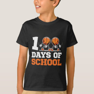 Camiseta Día De La Escuela Niños De Baloncesto 100 Días De