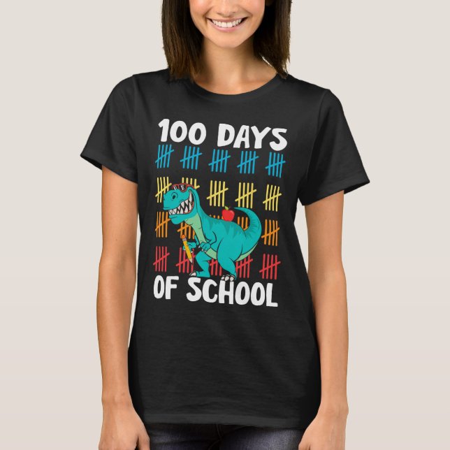 Camiseta Día De La Escuela Profesores Niños Niños Dino Happ (Anverso)