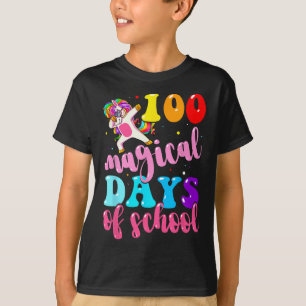 Camiseta Día De La Escuela Unicornio 100 Días Mágicos Profe