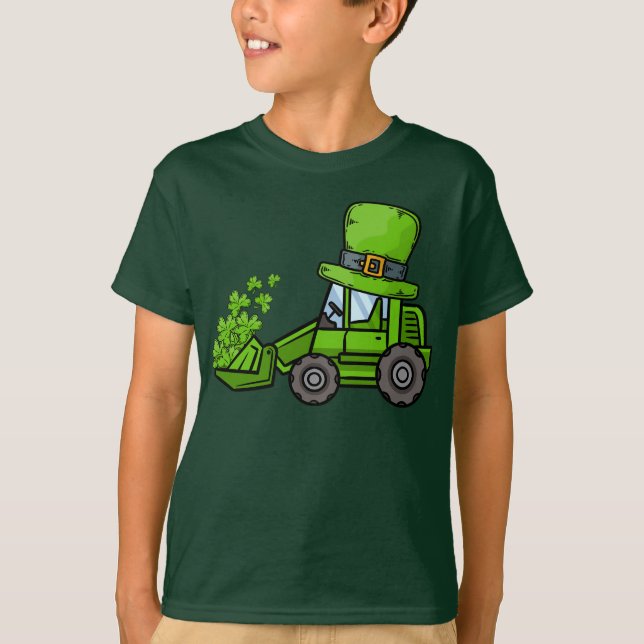 Camiseta Día de la Excavadora St. Patricks para niños (Anverso)