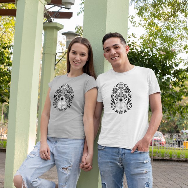 Camiseta Día de la guitarra floral del diseño muerto (Subido por el creador)