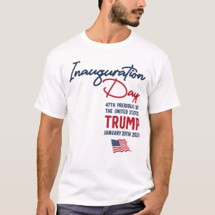 Camiseta Día de la Inauguración Bandera estadounidense Trum