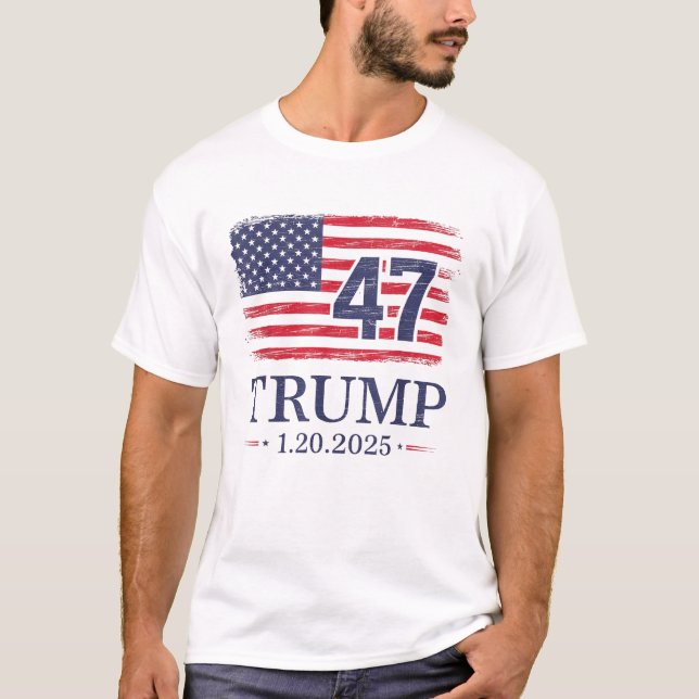 Camiseta Día de la Inauguración de Donald Trump 2025 47ª ba (Anverso)