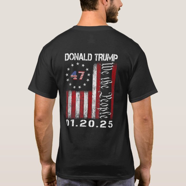 Camiseta Día de la Inauguración de Donald Trump 2025 47º pr (Reverso)