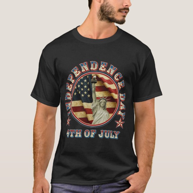 Camiseta Día De La Independencia 4 De Julio (Anverso)