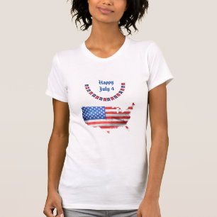 Camiseta Día de la Independencia 4 de julio Bandera estadou