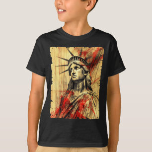 Camiseta Día de la Independencia Americana USA Punk Patriót
