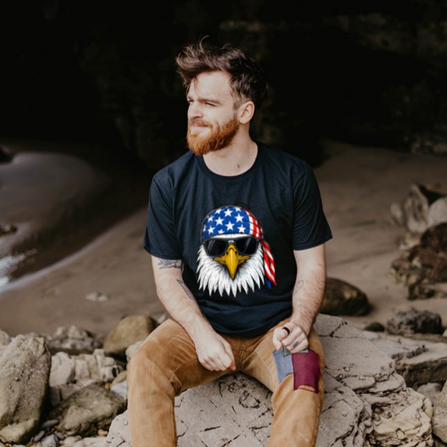 Camiseta Día de la Independencia Azul y Blanco Rojo Águila  (Subido por el creador)