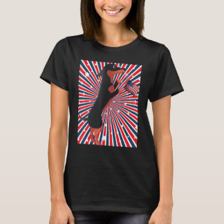 Camiseta Día de la Independencia de Doxie Cute Dachshund Pe