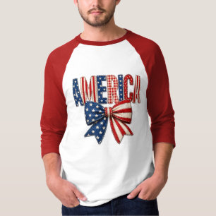Camiseta Día de la Independencia de EE. UU. Lazo de Estrell