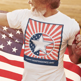 Camiseta Día de la Independencia de Estrellas y Tiras