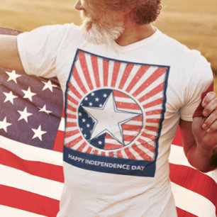 Camiseta Día de la Independencia de Estrellas y Tiras