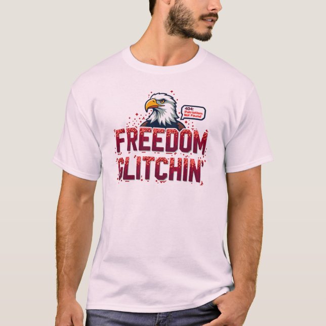 Camiseta Día de la Independencia de Gen Z - Glitchin por la (Anverso)